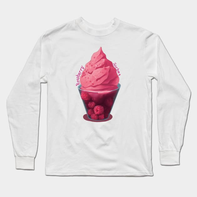 Raspberry sorbet yummy Long Sleeve T-Shirt by Aceplace Design
